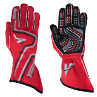 Velocity Race Gear - Velocity Grip Glove - Red/Black/Silver - Large