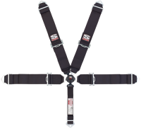 Simpson - Simpson Sport 5 Point Camlock Restraint System - Individual Harness - 55" Bolt-In Seat Belt - Pull Down - Black