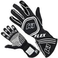 K1 RaceGear - K1 Racegear Flex Nomex Driver's Gloves - Black/White - Small