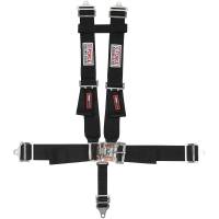 G-Force Racing Gear - G-Force Pro Series Latch & Link 5 Point Restraint System - H-Type Shoulder Harness, Pull-Down Lap Belt - Bolt-In - Black