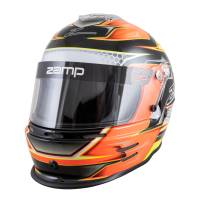 Zamp - Zamp RZ-42Y Youth Graphic Snell Helmet - Orange/Yellow - 54cm