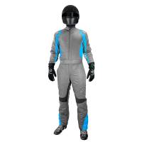 K1 RaceGear - K1 RaceGear Precision II Suit - Grey/Blue - Large / Euro 56