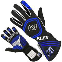 K1 RaceGear - K1 RaceGear Flex Nomex Driver's Gloves - Black/Blue - 4X-Small