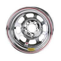 Bassett Racing Wheels - Bassett 8 Spoke D-Hole Lightweight Wheel - 14 x 7" - 3.000" Backspace - 4 x 100 mm Bolt Pattern - Steel - Chrome