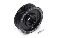 Jones Racing Products - Jones Racing Products Serpentine Crankshaft Pulley - 6-Rib - 3.250" Diameter - 1-1/8" Mandrel - 1/8" Keyway - Aluminum - Black