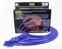 Taylor Cable Products - Taylor Pro Wire Spark Plug Wire Set - Spiral Core - 8 mm - Blue - 180/135 Degree Plug Boots - HEI Style Terminal - Small Block Chevy