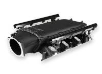 Holley EFI - Holley EFI LS3 Ultra Low-Ram Intake Manifold - 105 mm Throttle Body Flange - Tunnel Ram - Front Entry - Single Injector - Black - LS3 - GM LS-Series