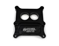 Wehrs Machine - Wehrs Machine Carburetor Adapter - Tapered Lightweight - 1 in Thick - 2 Hole - Holley 2-Barrel to Square Bore - Black