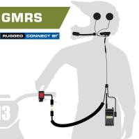 Rugged Radios - Rugged CONNECT BT2 Moto Kit - GMR2 Radio - Bluetooth Headset, Super Sport Harness, and Handlebar Push-To-Talk