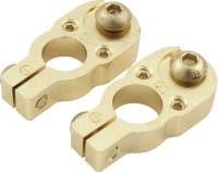 QuickCar Racing Products - QuickCar Battery Terminals - Top-Mount Gold Plated Brass (Pair)