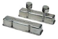 Moroso Performance Products - Moroso Die-Cast Aluminum Valve Covers - Polished - SB Chevy - Tall Design - Two Breather Tubes