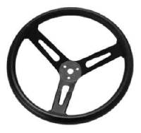 Longacre Racing Products - Longacre 15" Steel Steering Wheel - Black w/ Smooth Grip