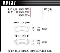 Hawk Performance - Hawk Performance Black Brake Pads - Fits Full Size GM Magnum