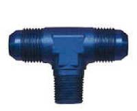 Earl's - Earl's Aluminum Pipe Thread to AN Adapter Tee - Pipe Thread On Side - 1/4" NPT to -06 AN