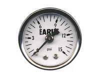 Earl's - Earl's Oil Filled Fuel Pressure Gauge - 0-15 PSI - 1/8" NPT - Male Thread