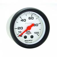 Auto Meter - Auto Meter Phantom 2-1/16" Oil Pressure Gauge - 0-100 PSI