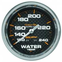 Auto Meter - Auto Meter Carbon Fiber Water Temperature Gauge - 2-5/8" - 120-240 F