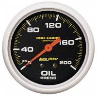 Auto Meter - Auto Meter Pro-Comp Liquid Filled Oil Pressure Gauge - 2-5/8" - 0-200 PSI