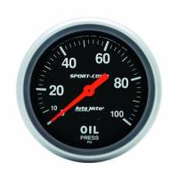 Auto Meter - Auto Meter 0-100 PSI Sport-Comp Oil Pressure Gauge - 2-5/8"