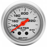 Auto Meter - Auto Meter Mini Ultra-Lite Water Temperature Gauge - 2-1/16" - 120-240