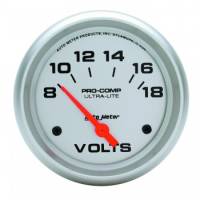 Auto Meter - Auto Meter Ultra-Lite Electric Voltmeter Gauge - 2-5/8" - 8-18 Volts
