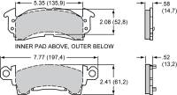Wilwood Engineering - Wilwood Polymatrix "H" Compound Brake Pads - Fits GM III Calipers