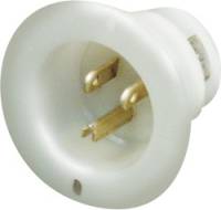Longacre Racing Products - Longacre Recessed Male 110V Flange Mount Connection