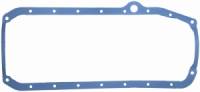 Fel-Pro Performance Gaskets - Fel-Pro Rubber, Steel Core Oil Pan Gasket - 1-Piece - Chevy 1955-75 Thin Front Seal - 9/ 64" Thick