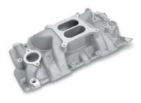 Weiand - Weiand Stealth Intake Manifold - Natural - Aluminum - Non-EGR - Square Bore - SB Chevy 262-400 - 57-86 and 87 Up w/ Aluminum Heads