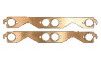 SCE Gaskets - SCE 1.500" Dia SB Chevy Copper Embossed Exhaust Gaskets