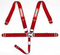 RaceQuip - RaceQuip Latch & Link 5-Point Harness Assembly - Pull Down - Bolt-In or Wrap Around Mount - Red