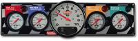 QuickCar Racing Products - QuickCar 4-1 GN Gauge Panel - OP/WT/OT/FP w/ 3-3/8" Remote Recall Tachometer
