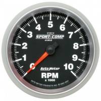 Auto Meter - Auto Meter 3-3/8" Sport-Comp II In-Dash Tachometer - 10,000 RPM
