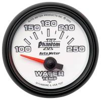 Auto Meter - Auto Meter 2-1/16" Phantom II Electric Water Temperature Gauge - 100-250