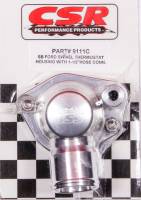 CSR Performance Products - CSR Performance Swivel Thermostat Housing - SB Ford 289 - 302 - 351W - 1.5" Hose - Clear