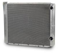 AFCO Racing Products - AFCO Aluminum Double Pass Radiator - 19" x 24" - Inlet 1-1/2" Right, Outlet 1-3/4" Right
