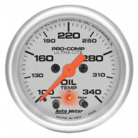 Auto Meter - Auto Meter 2-1/16" Ultra-Lite Electric Oil Temperature Gauge w/ Peak Memory & Warning - 100-340° F