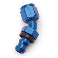 Russell 624080 Twist-Lok Red/Blue Anodized Aluminum 6AN 45-Degree Hose End 
