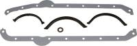 Allstar Performance - Allstar Performance Oil Pan Gaskets w/ Thick Front Seal - LH Dipstick - SB Chevy