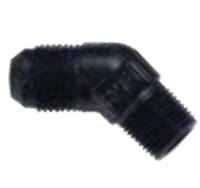 Fragola Performance Systems - Fragola Aluminum AN to NPT 45 Adapter - Black -03 AN to 1/8" NPT