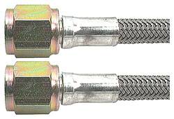 Allstar Performance - Allstar Performance 28" #4 Braided Steel Line With -4 Straight / -4 Straight Ends (5 Pack)