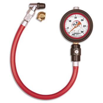 Longacre Racing Products - Longacre Liquid Filled 2-1/2" Glow-In-The-Dark Tire Pressure Gauge 0-30 psi By 1/2 Lb