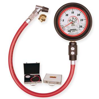 Longacre Racing Products - Longacre Magnum 3-1/2" Glow-In-The-Dark Tire Pressure Gauge 0-30 psi By 1/2 lb
