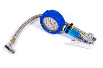 QuickCar Racing Products - QuickCar Liquid Filled Tire Inflator/Gauge - 0-40 psi - 2-1/4" Diameter - Silver Face