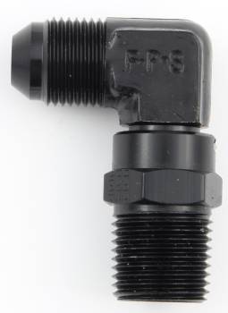 Fragola Performance Systems - Fragola 90 -04 AN Male to 1/4" NPT Male Swivel Adapter - Black