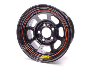 Bassett Racing Wheels - Bassett Spun Wheel - 15" x 10" - 5 x 5" - Black - 5" Back Spacing - 21 lbs.
