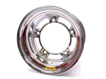 Bassett Racing Wheels - Bassett Wide 5 Armor Edge Spun Wheel - 15" x 10" - Chrome - 6" Back Spacing - 18 lbs.