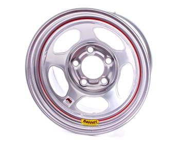 Bassett Racing Wheels - Bassett IMCA Inertia Wheel - 15" x 8" - 5 x 5" - Silver - 4" Back Spacing - 19 lbs.