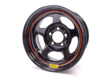 Bassett Racing Wheels - Bassett Armor Edge Dirt Track Wheel - 15" x 8" - 5 x 5" - Black - 3" Back Spacing - 19 lbs.