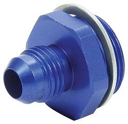 Allstar Performance - Allstar Performance Aluminum Carburetor Fitting (Short) 7/8"-20 To Male -6 For Holley - Blue